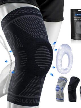 Knee Braces for Men Women, Knee Support for Arthritis(Grey  AND 	Black)